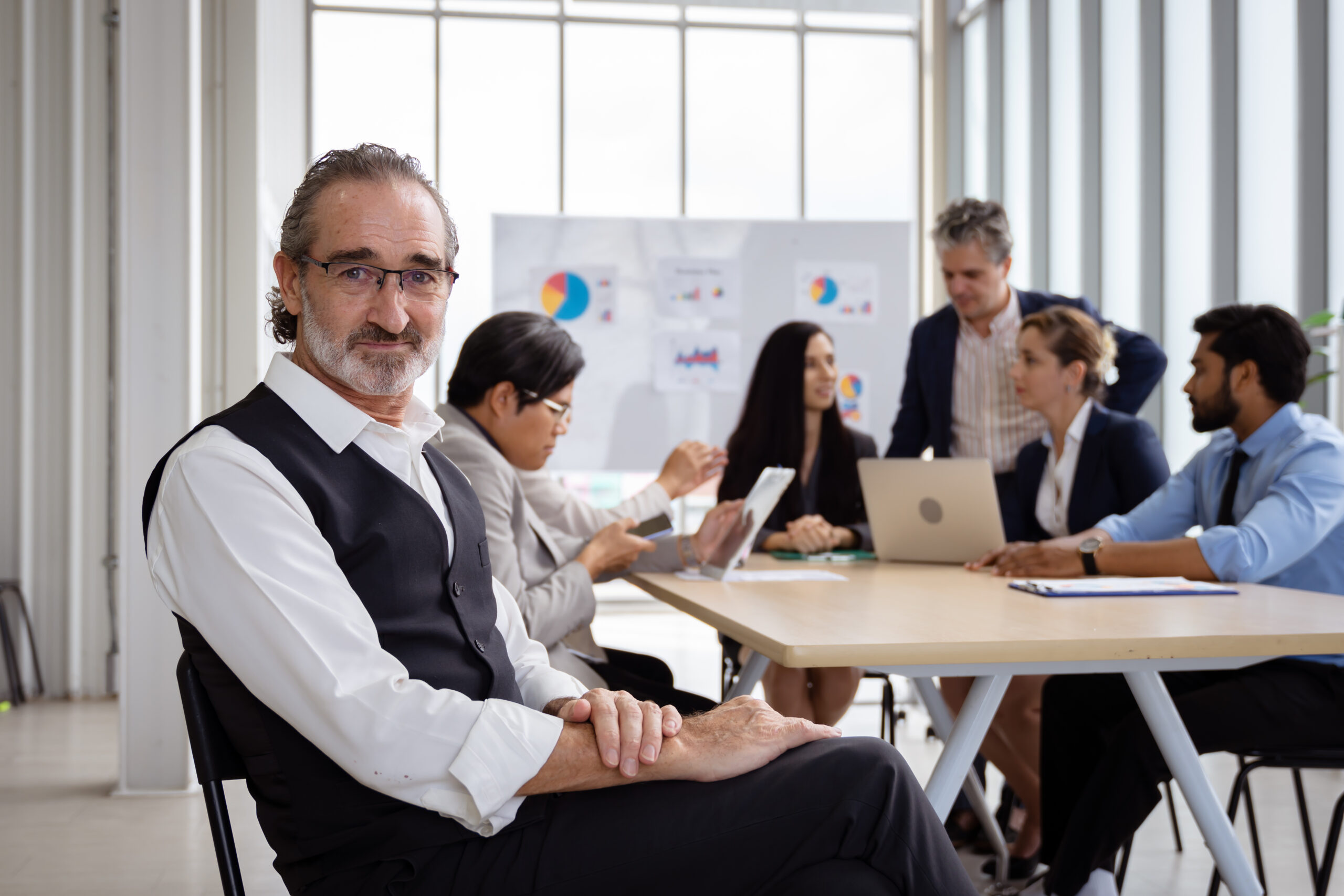 Group of multiethnic businessmen